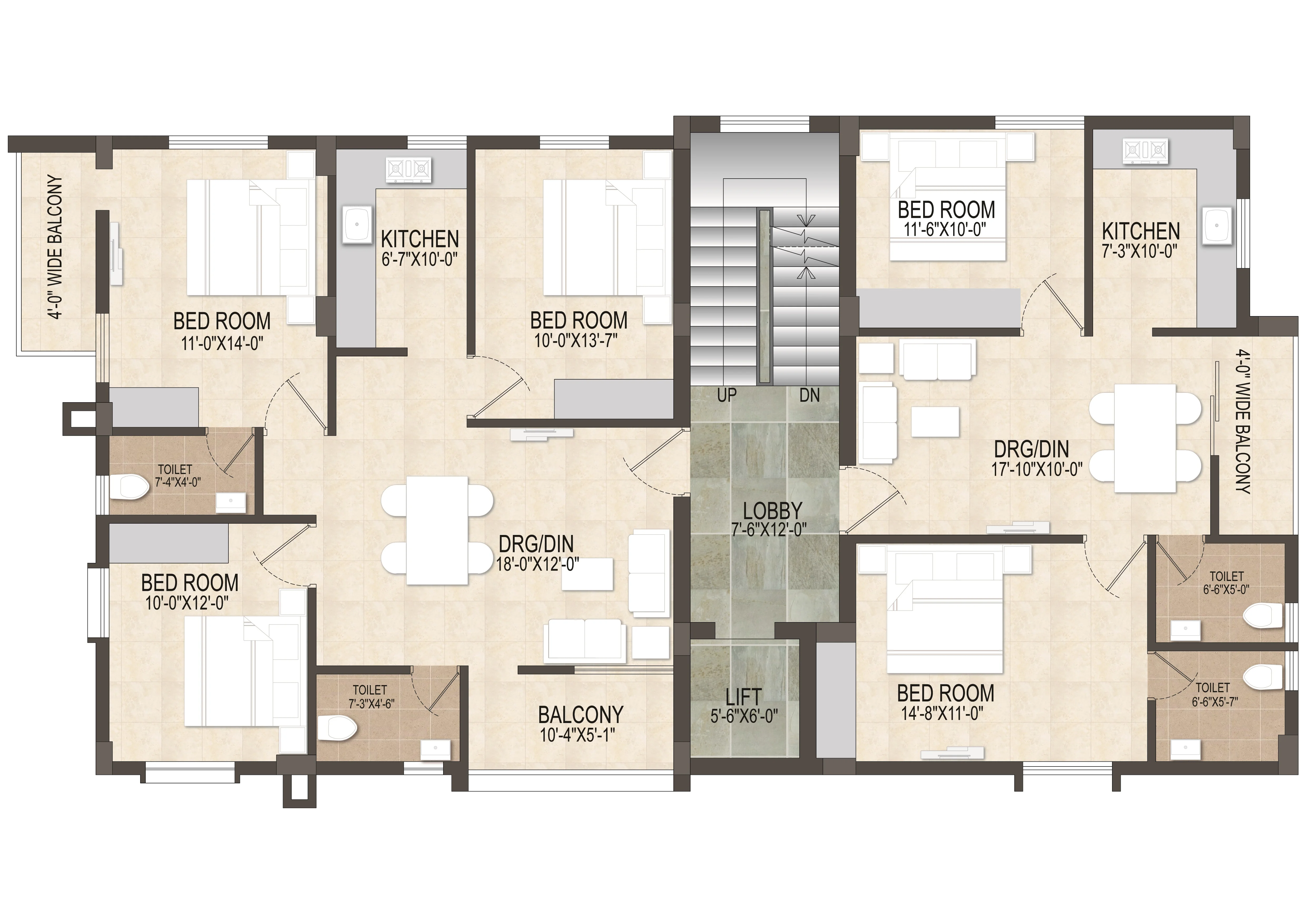 Crystal Loger typical floor plan